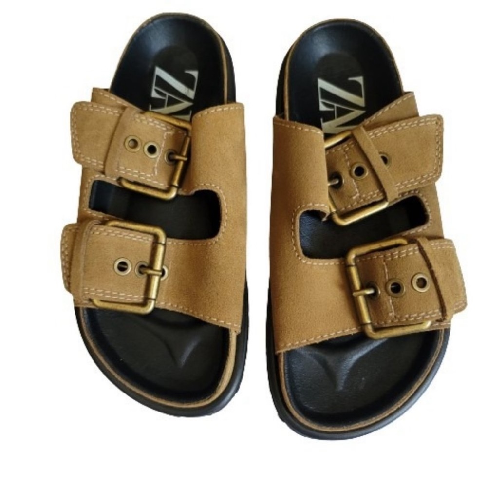 Zara leather buckle sandals - Picture 3 of 7